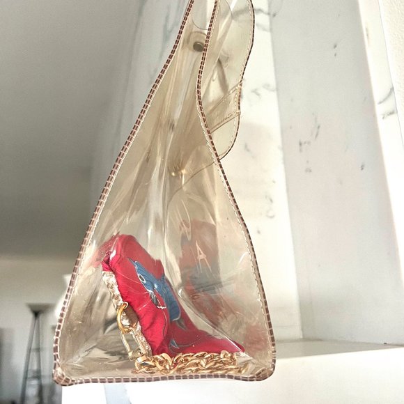 Authentic Limited Edition Hermes Clear Vinyl Kelly Bag 40 Souvenir - Picture 5 of 8